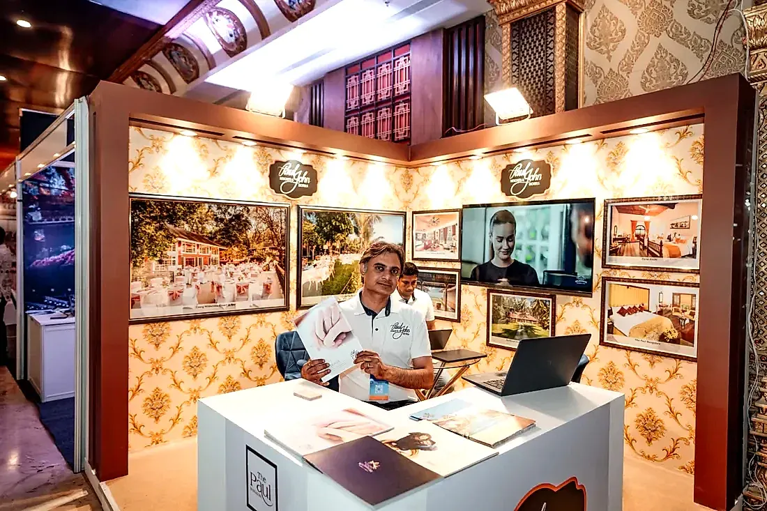 A hotel brand's stall at the Season 3 exhibition